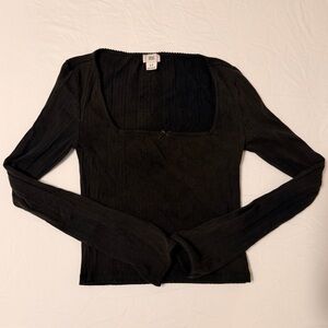 Urban Outfitters Black Long Sleeve Top